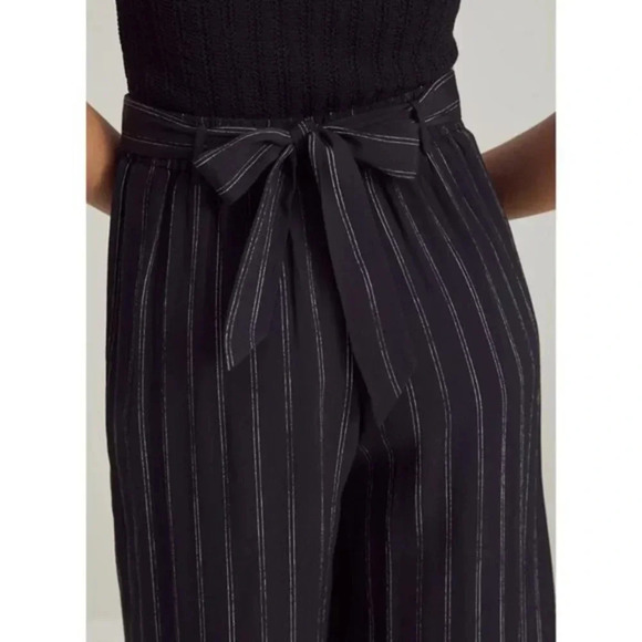 Aritzia Wilfred | FAUN PANT Pinstripe, wide-leg pant | Grey &‎ White | XS - Picture 4 of 8